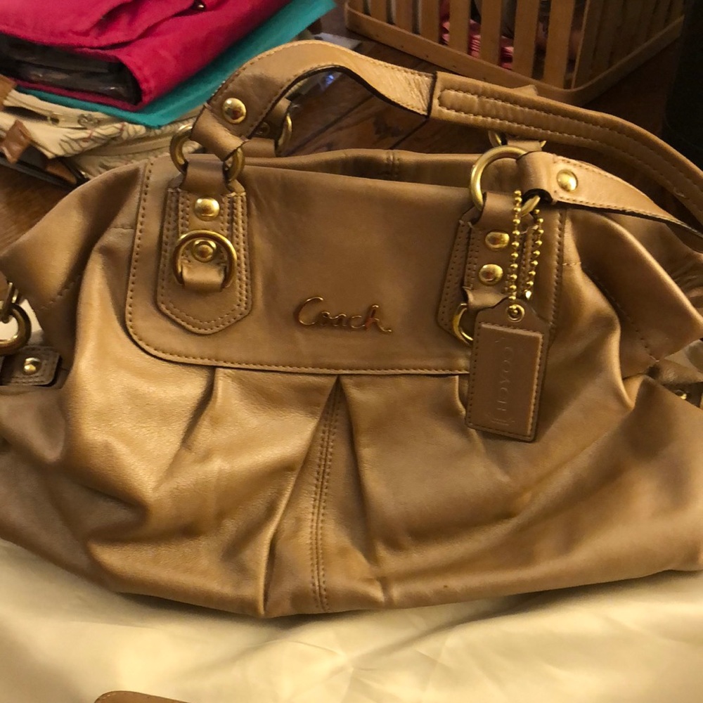 Coach Bag; satchel style; with dust cover.